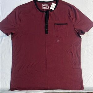 Express Red and Black Short Sleeve Tee Casual Knit